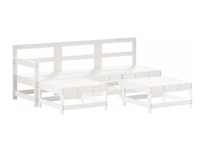 Set di mobili da esterno in legno massello bianco