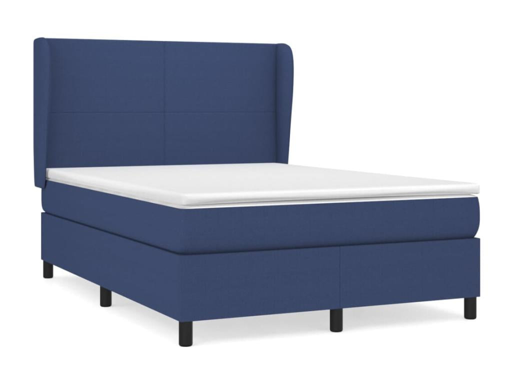 Struttura letto in tessuto blu, 140 x 190 cm