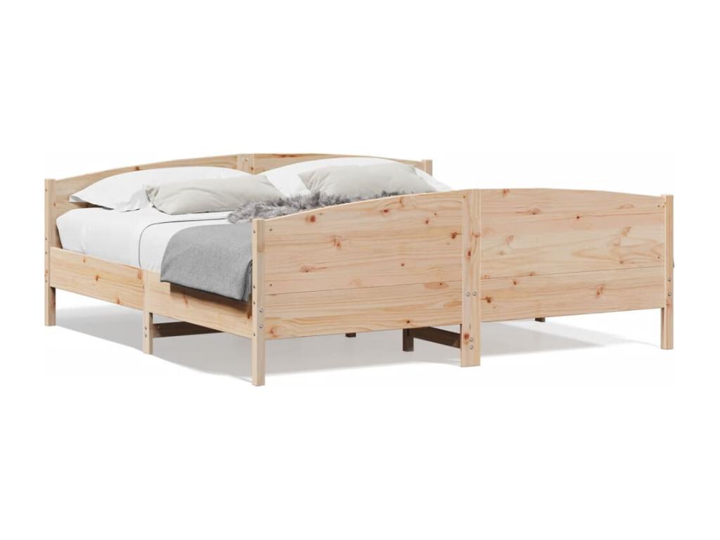 Struttura letto marrone, 200 x 200 cm