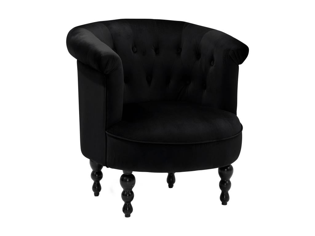 Poltrona in velluto nero