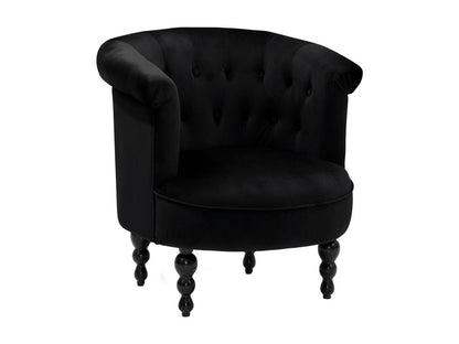 Poltrona in velluto nero